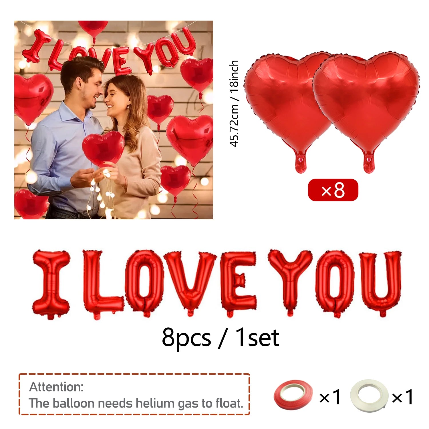 ILove You Balloon Decoration 10