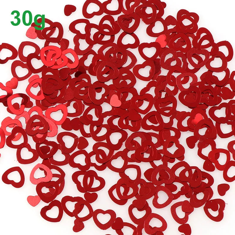 Red Love Heart Table Confetti 7