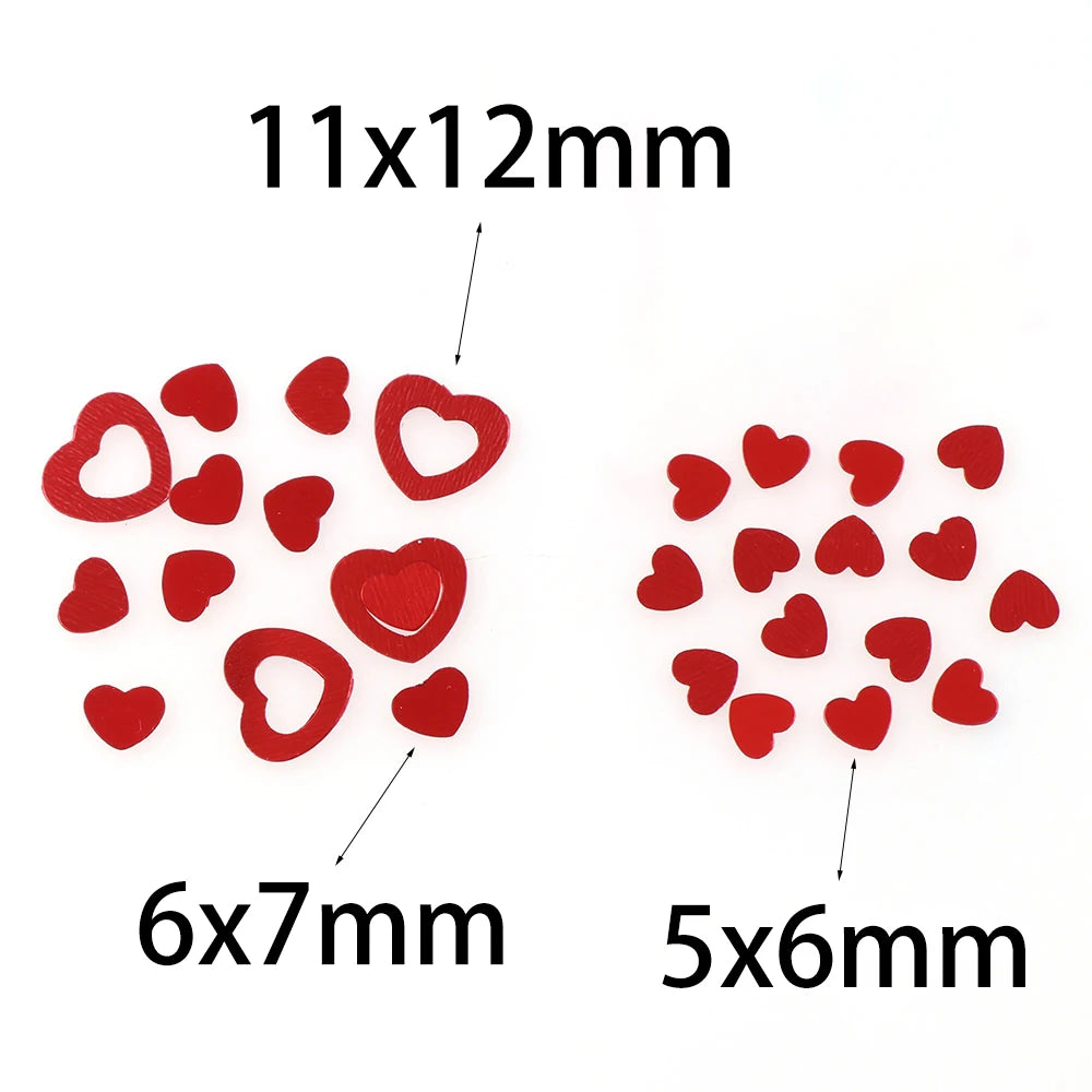 Red Love Heart Table Confetti 3