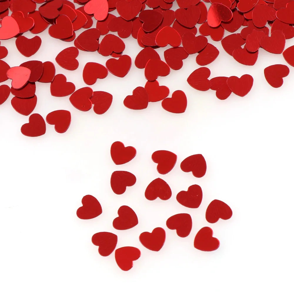 Red Love Heart Table Confetti 6